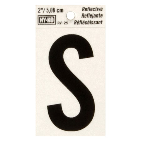 Hy-Ko 2In Reflective Letter S, 10PK B00430